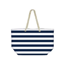 Best Sale Beach Bag Striped Pattern Handbags