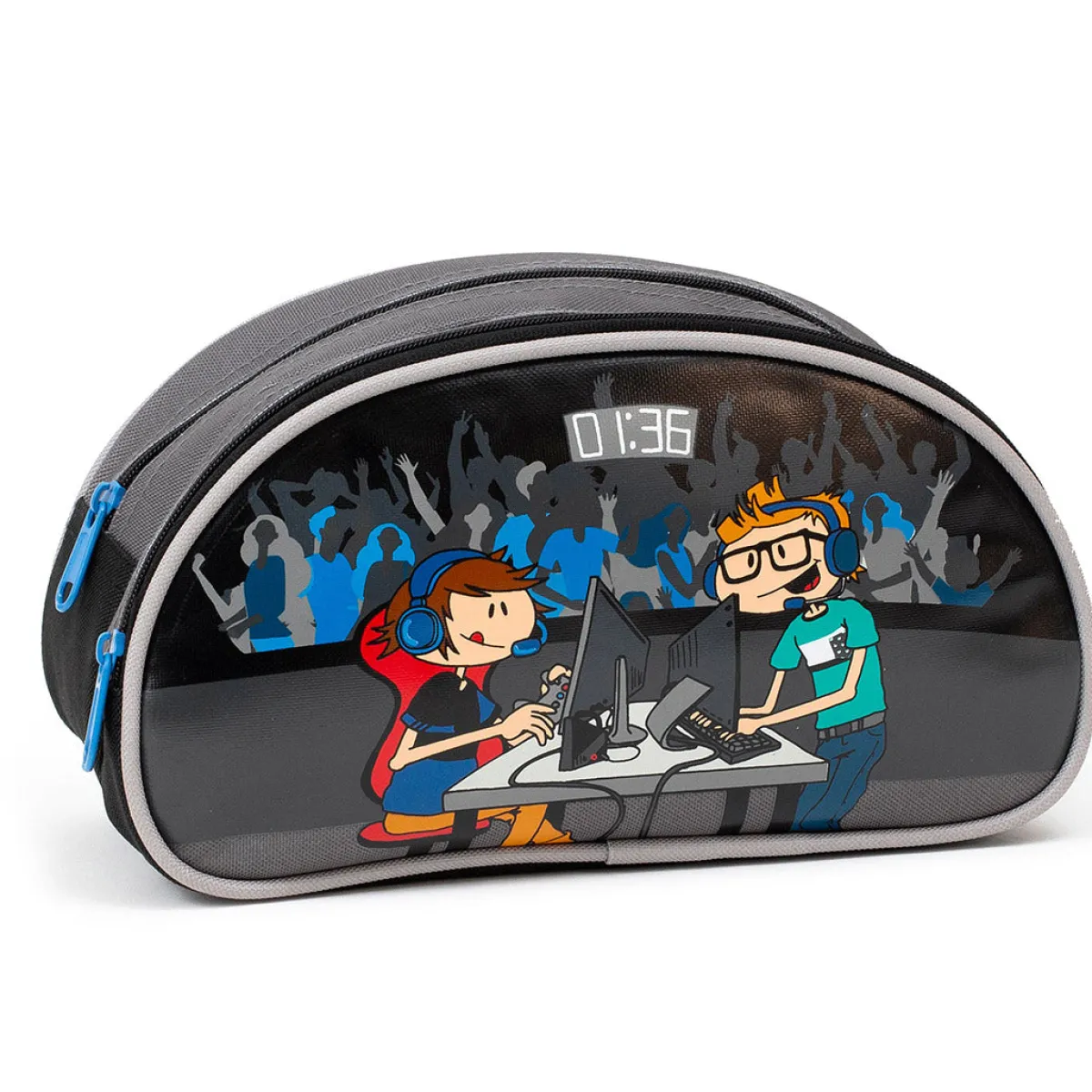 New Louis Garneau Video Games 2 Compartments Pencil Case Backpacks